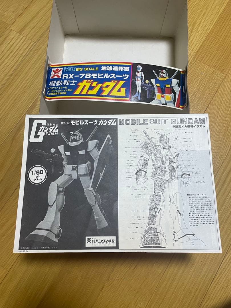 ガンダム　旧キット　バンザイ　1/60 完成品　ガンプラ