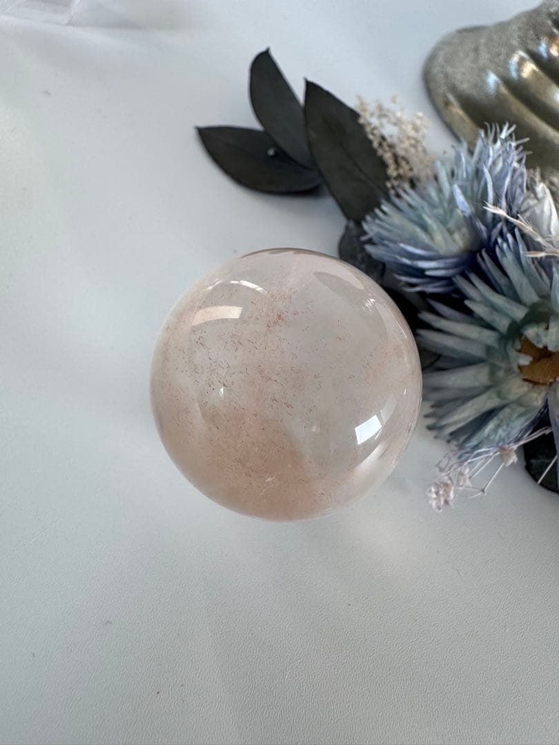 ピンクアゼツライトスフィア(流通名) ピンククリアクォーツ　ピンクファイヤー