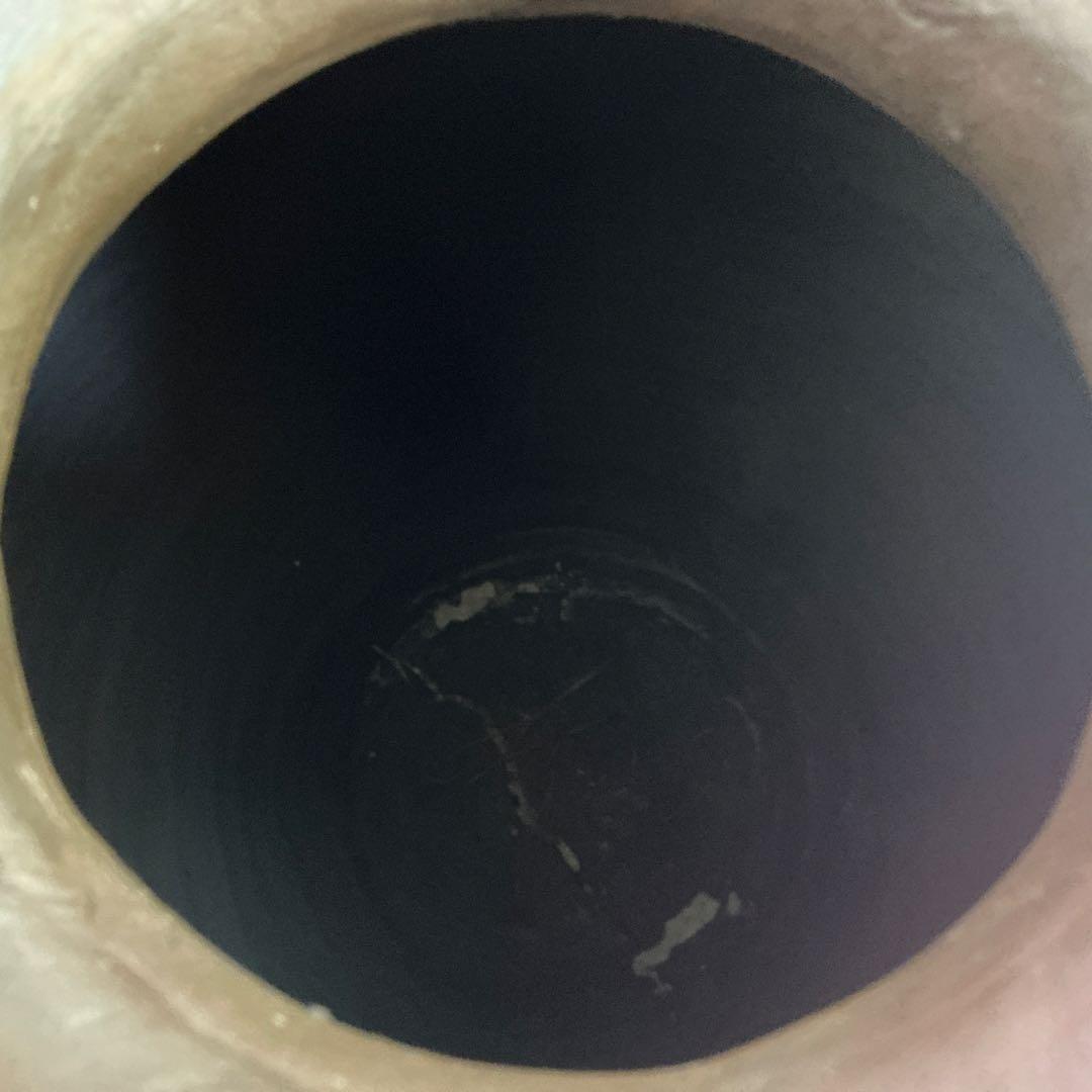 みけこしょうささん専用　備前焼　茶色　陶器製　花瓶　備前窯　『中壺』　耳有り