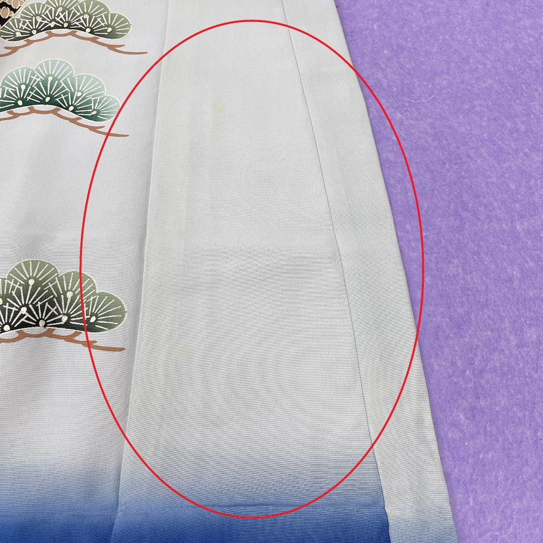 ★4158★ 七五三 男の子 着物 かけ着 男児 一つ身 黒 紋入り