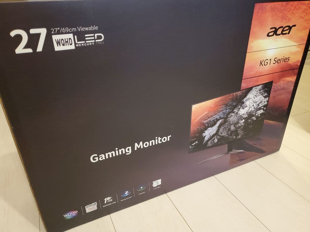 acer ゲーミングモニター　27型 WQHD 144Hz