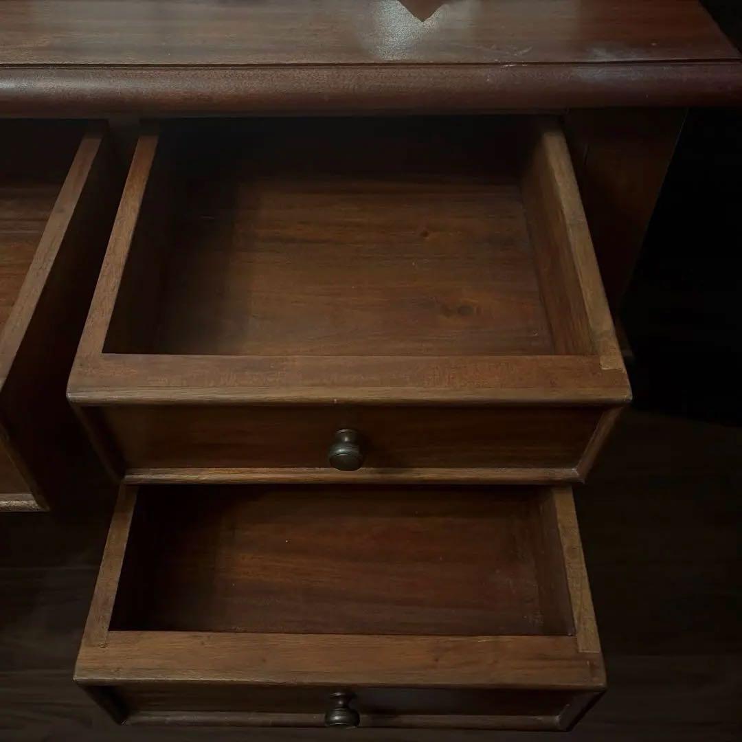 マホガニー 無垢 デスク アンティーク