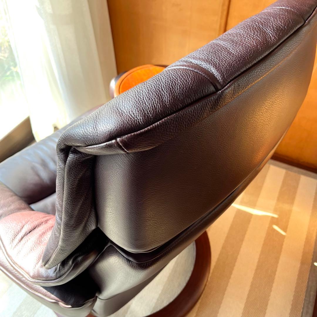 (て12)美品エコーネス ストレスレス レノ Reno ハイバックチェア 本革