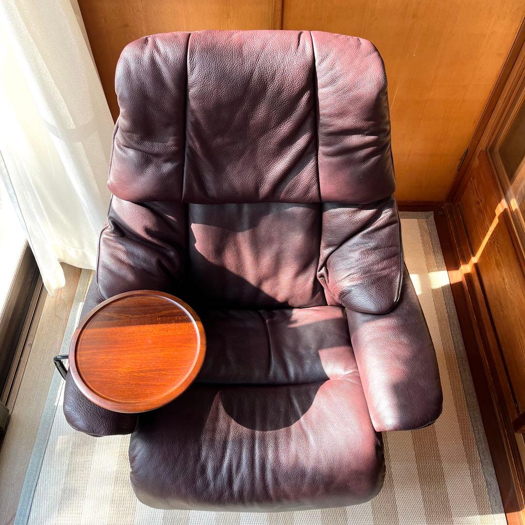 (て12)美品エコーネス ストレスレス レノ Reno ハイバックチェア 本革