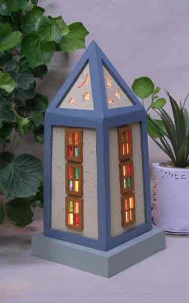 ★木とステンドグラスのランプat_02★