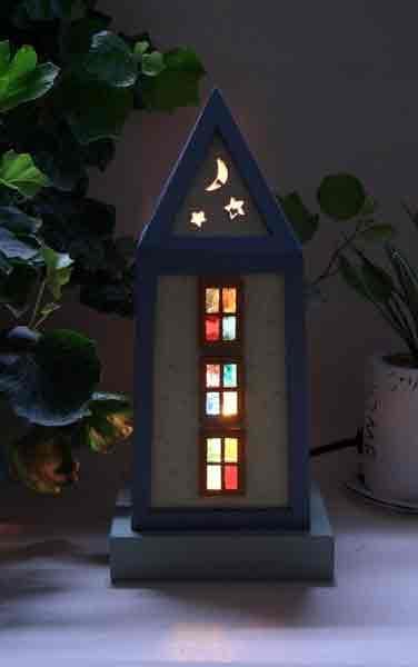 ★木とステンドグラスのランプat_02★