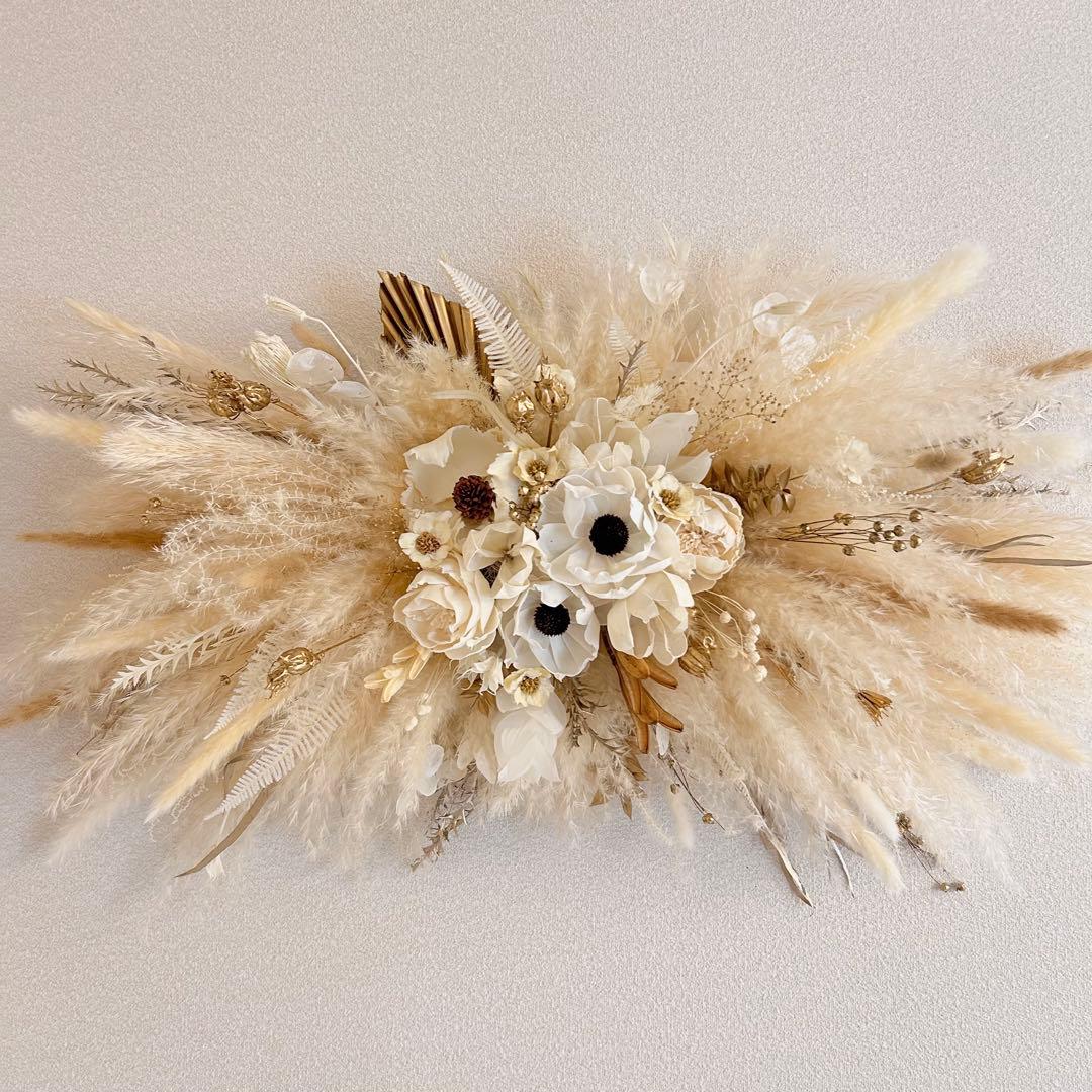 ドライフラワー 特大スワッグ インテリア 横長スワッグ ウォールオブジェ