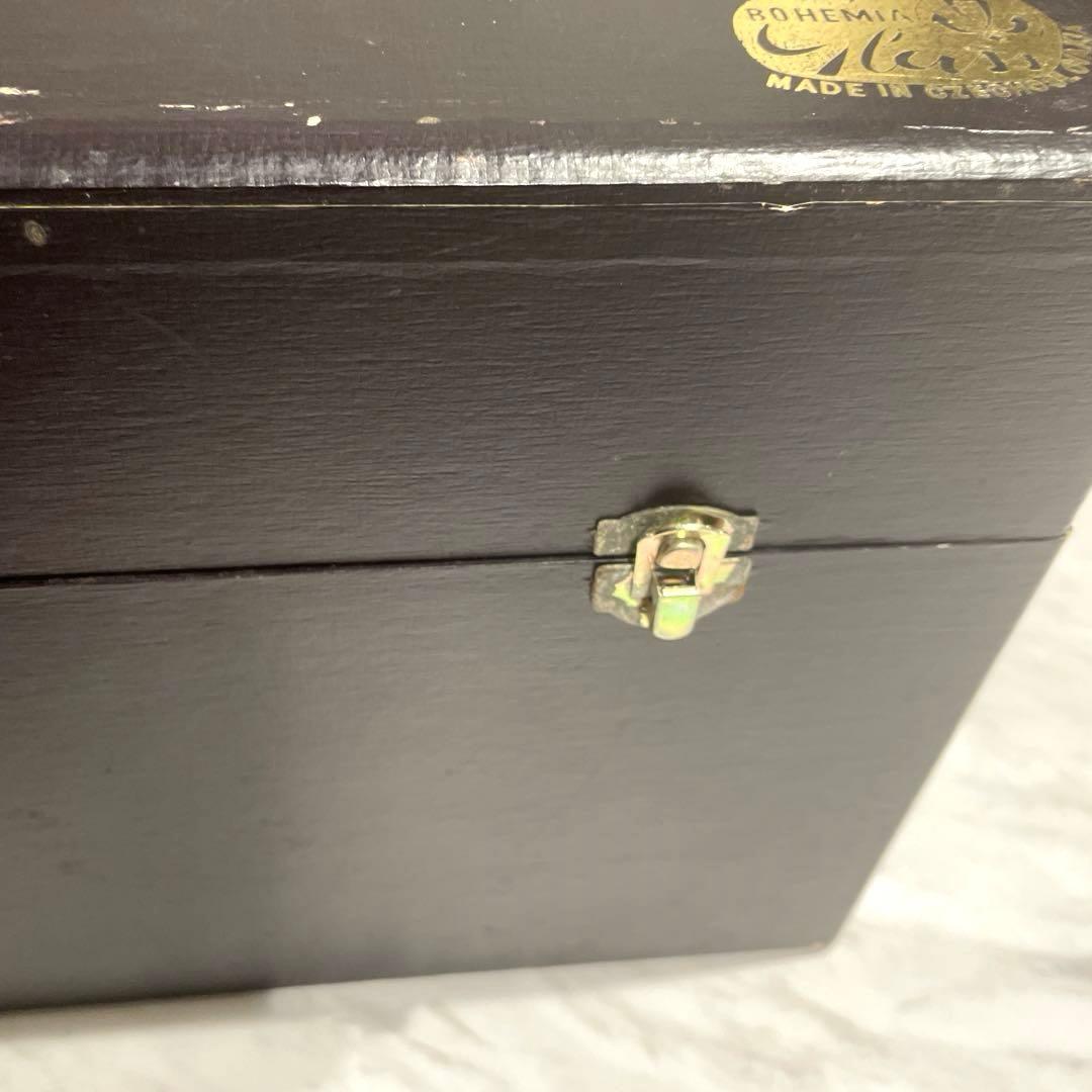 ボヘミアン　クリスタル　花瓶　フラワーベース　大型　約20㎝　箱付き