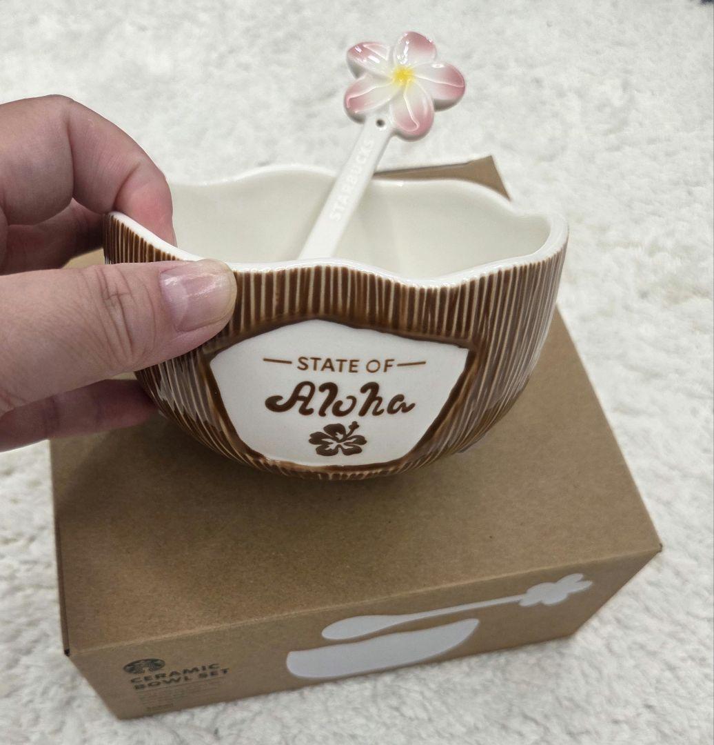 韓国スタバ★Aloha Coconut Bowl&Spoon Set 355ml