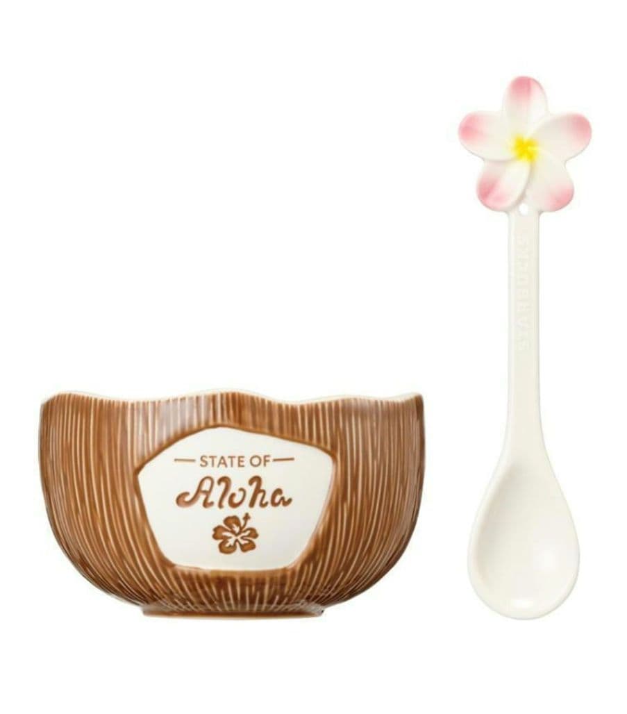 韓国スタバ★Aloha Coconut Bowl&Spoon Set 355ml