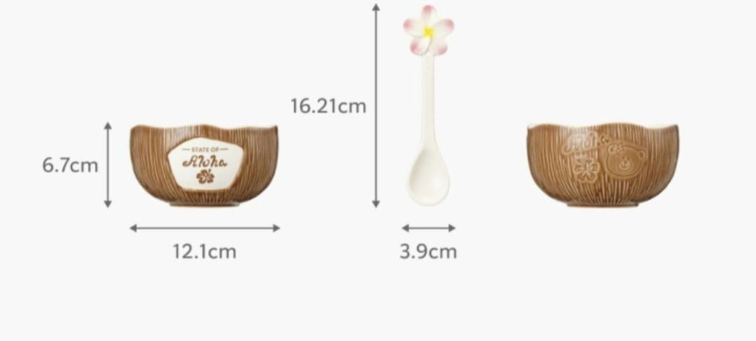 韓国スタバ★Aloha Coconut Bowl&Spoon Set 355ml
