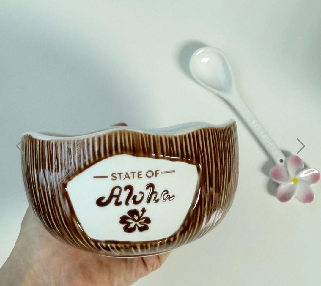 韓国スタバ★Aloha Coconut Bowl&Spoon Set 355ml