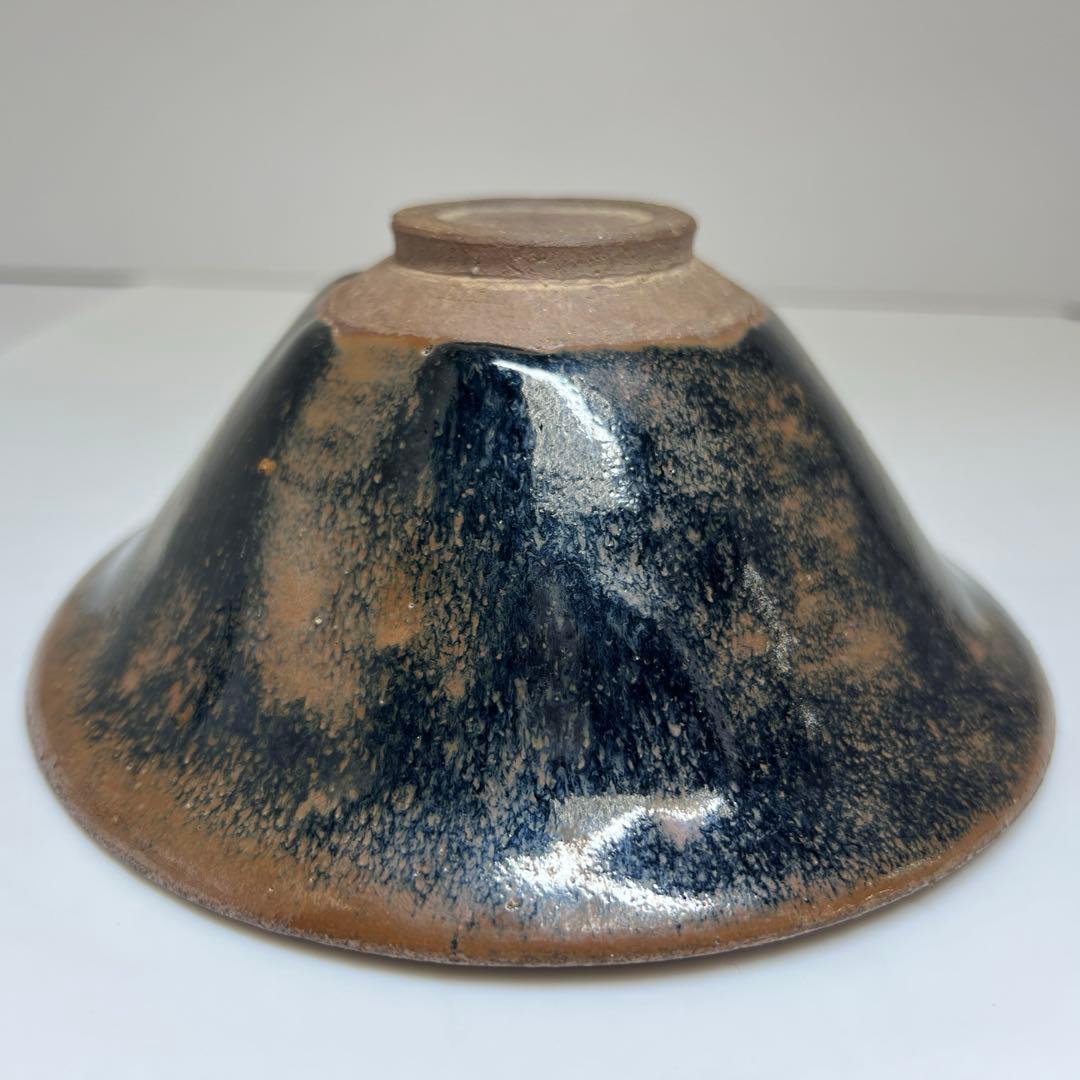 中国古窯　天目茶碗　口径16.8㎝　東Y8-0303☆2F
