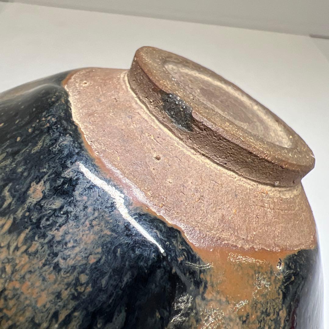 中国古窯　天目茶碗　口径16.8㎝　東Y8-0303☆2F