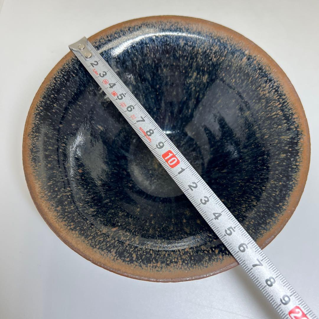 中国古窯　天目茶碗　口径16.8㎝　東Y8-0303☆2F