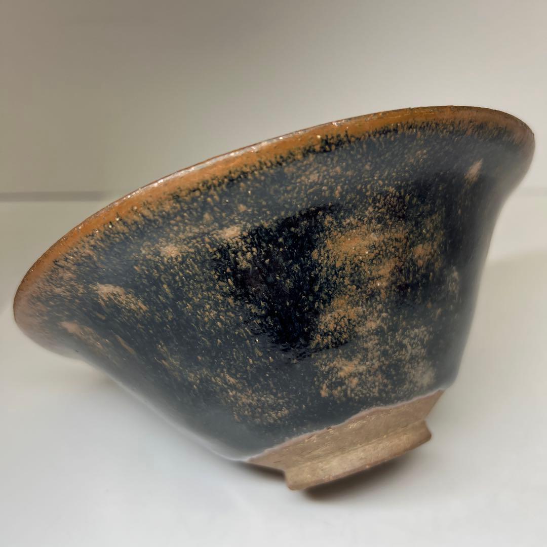 中国古窯　天目茶碗　口径16.8㎝　東Y8-0303☆2F