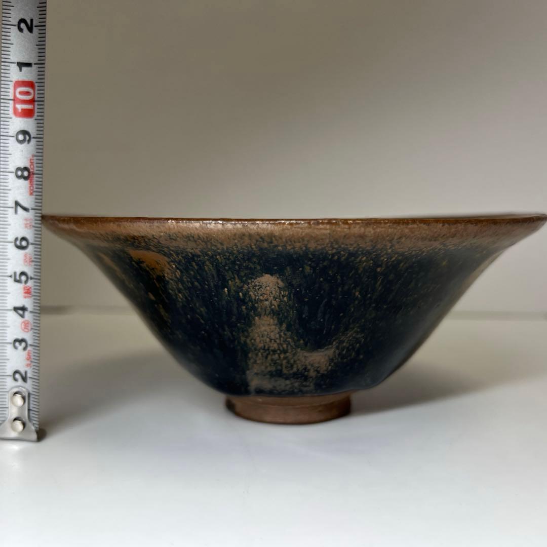 中国古窯　天目茶碗　口径16.8㎝　東Y8-0303☆2F