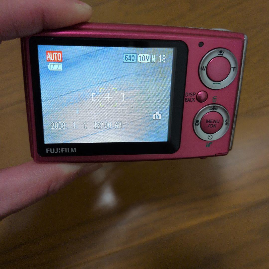 富士フィルム デジタルカメラ ピンク　レトロ デコレーション