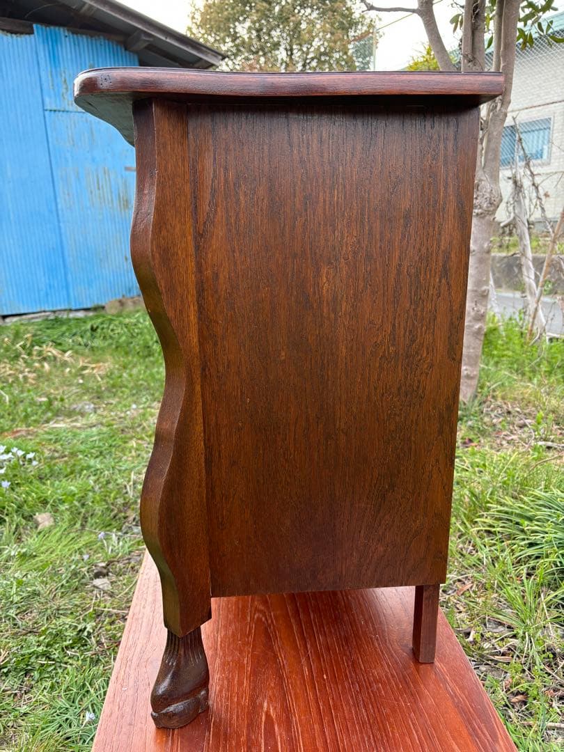 アンティーク　コモード型3段チェスト　サイドチェスト　フランス