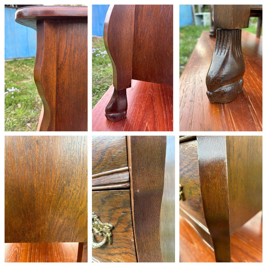 アンティーク　コモード型3段チェスト　サイドチェスト　フランス