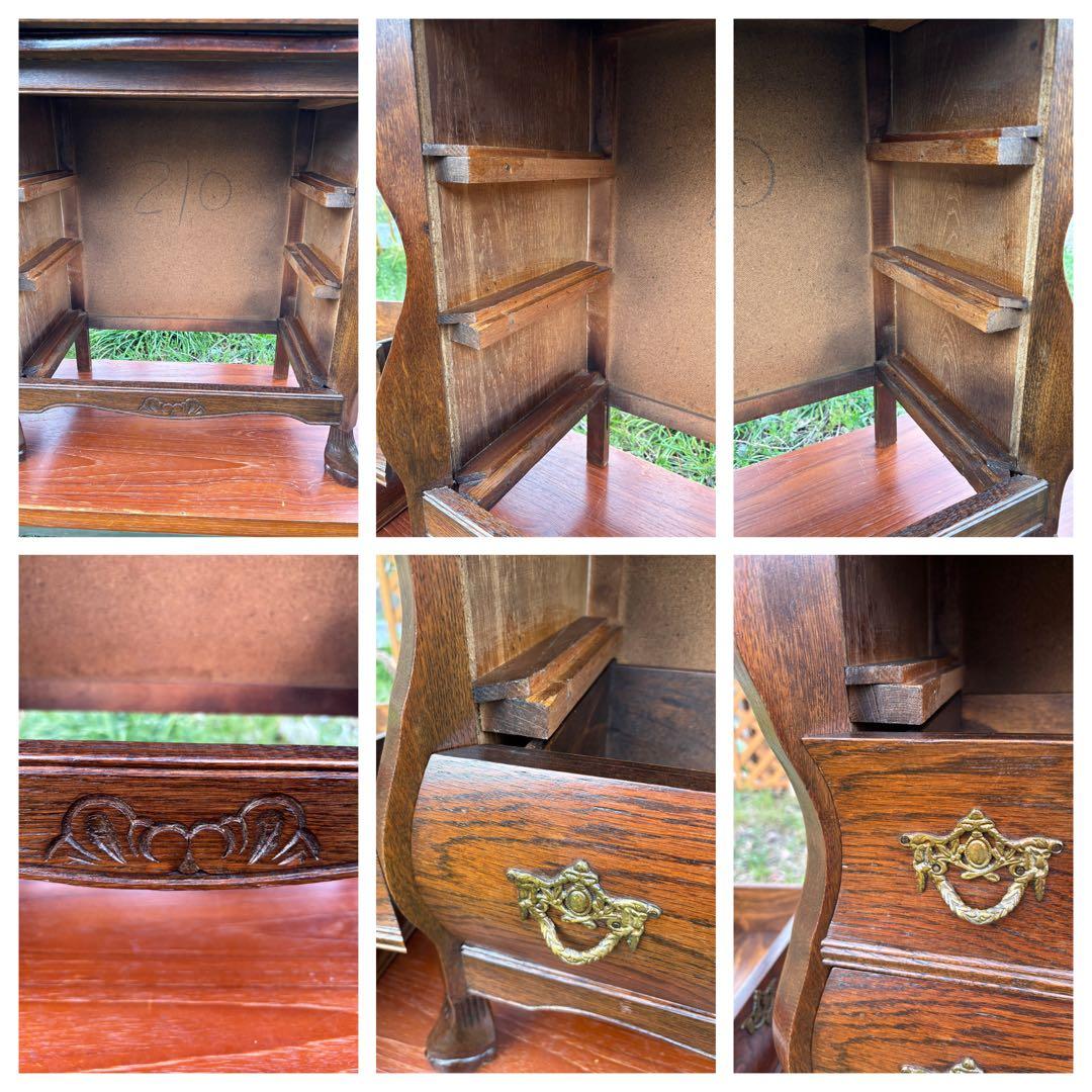 アンティーク　コモード型3段チェスト　サイドチェスト　フランス