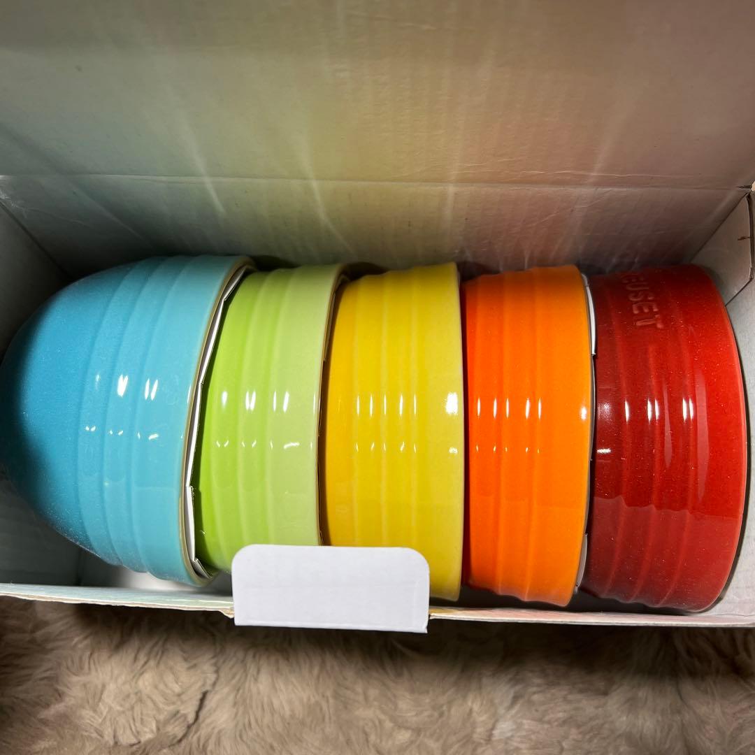 ル ・クルーゼ 茶碗 ライスボール 300ml (S) 5個 箱入り 新品