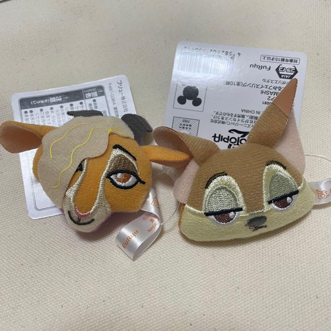 ズートピア　ぬいぐるみフェイスリング　全10種　コンプリート　マスコット