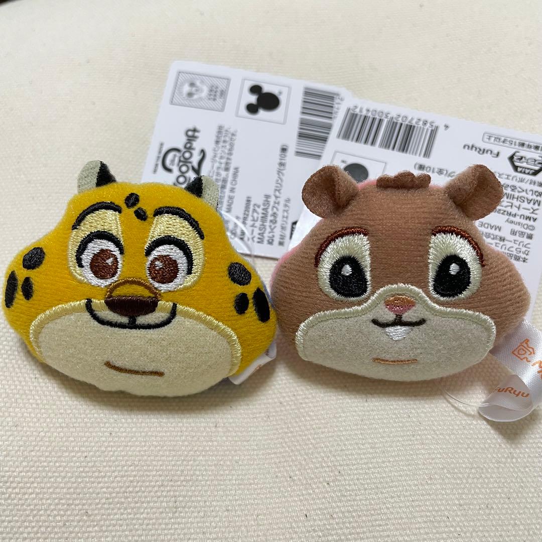 ズートピア　ぬいぐるみフェイスリング　全10種　コンプリート　マスコット