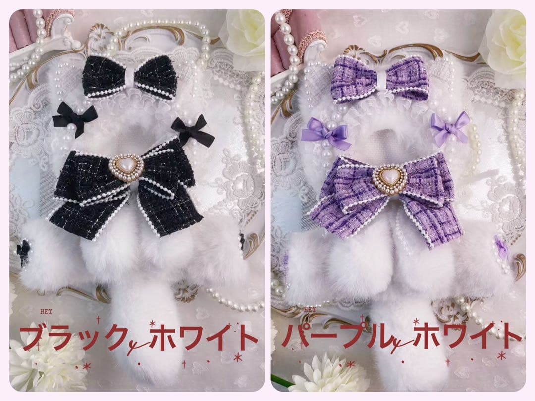 おすわりぬい服 着ぐるみ くまちゃん　ピンクx白② ⑧15cm