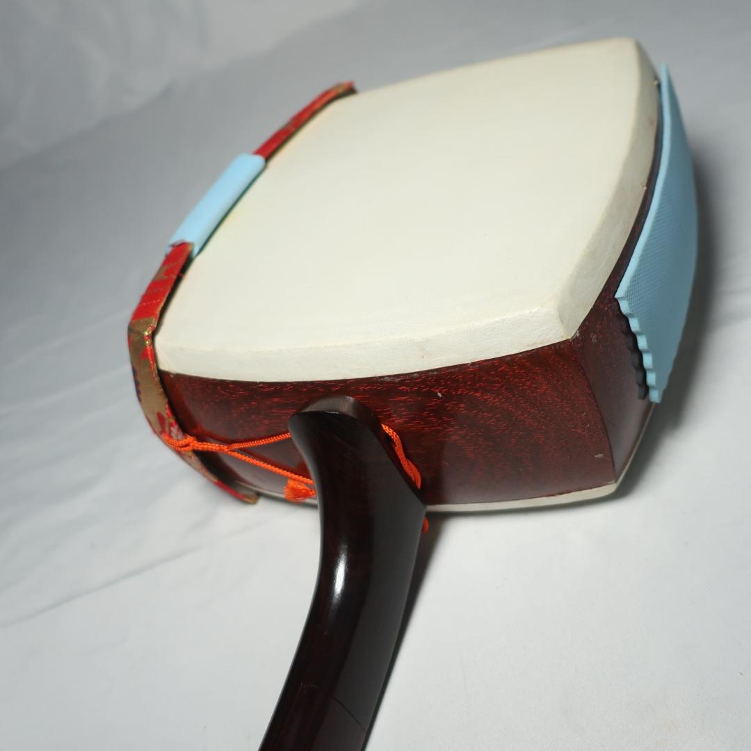 三味線 細棹 撥 予備弦 ハードケース付 長唄 和楽器