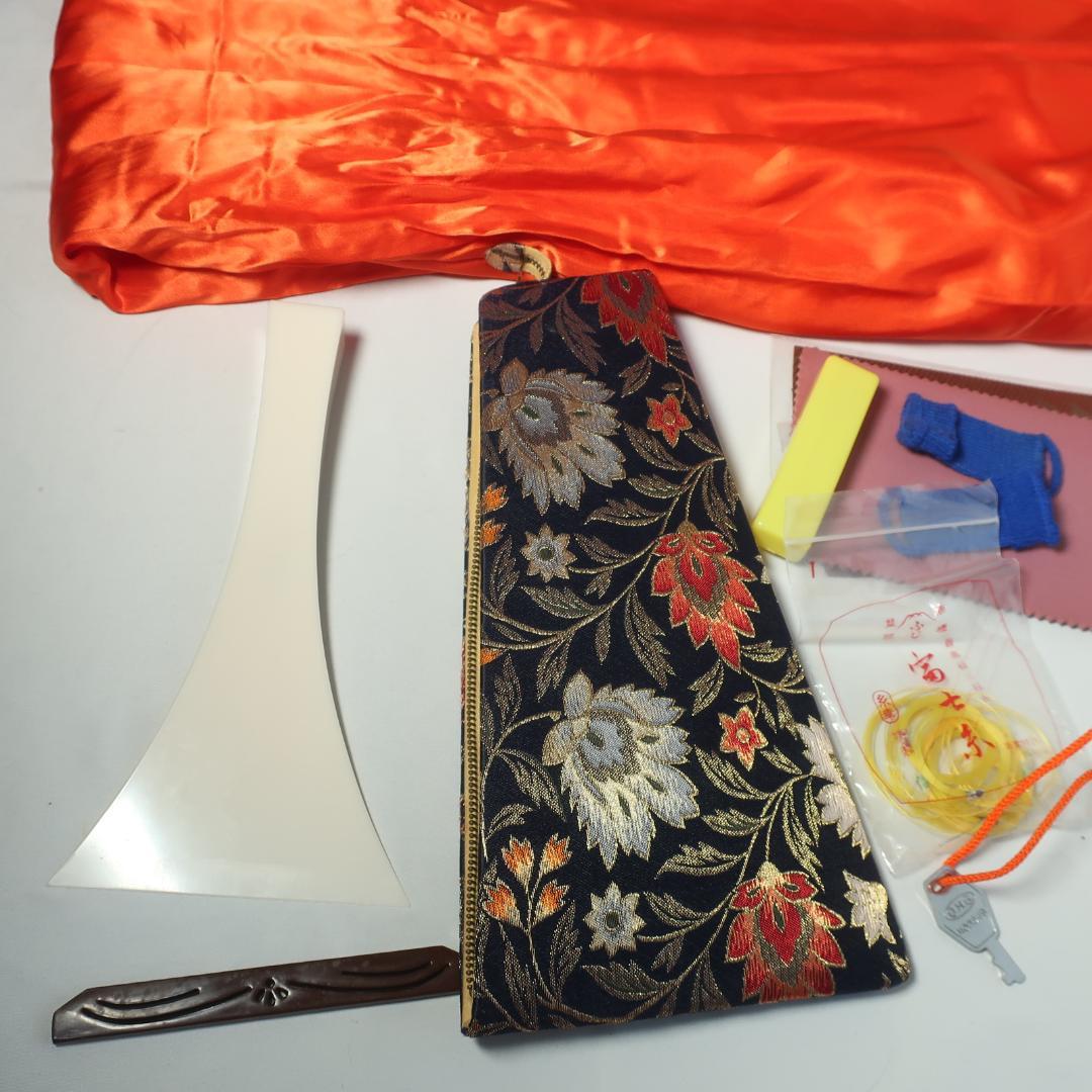 三味線 細棹 撥 予備弦 ハードケース付 長唄 和楽器