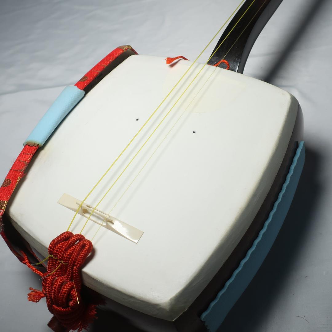 三味線 細棹 撥 予備弦 ハードケース付 長唄 和楽器