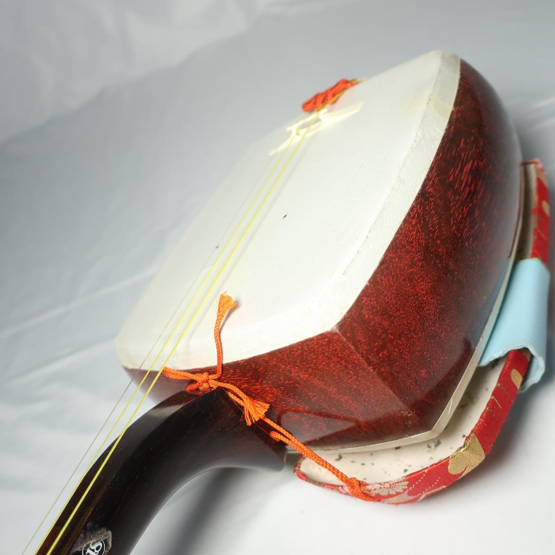 三味線 細棹 撥 予備弦 ハードケース付 長唄 和楽器