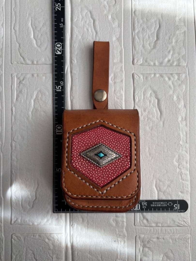 メディスンバック　煙草ケース　小物ケース　栃木レザー　スティングレイ　一点物