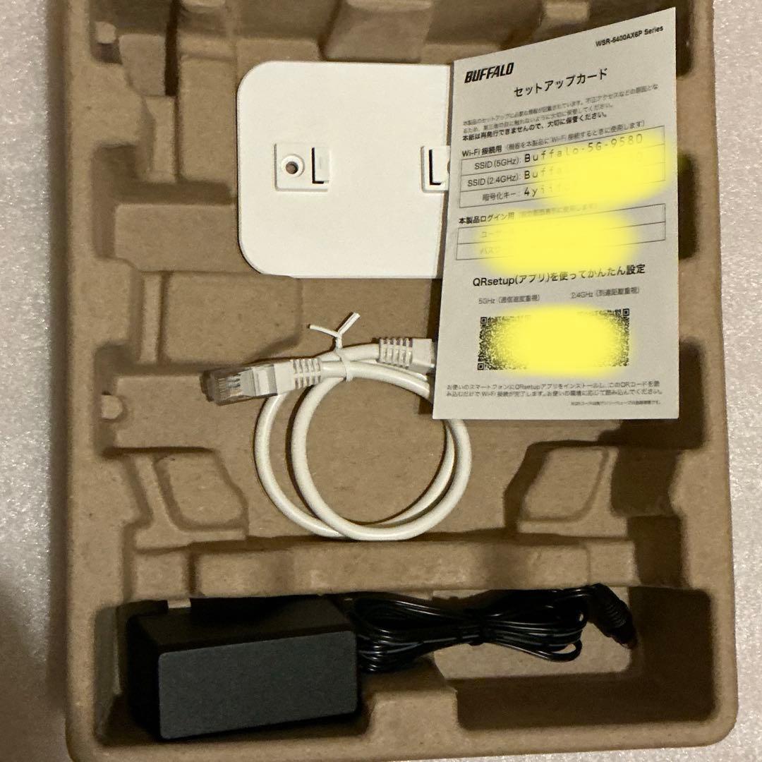 バッファローWi-Fi6無線ルーター WSR-5400AX6P 最新モデル