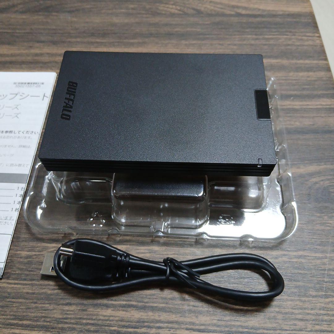 BUFFALO ポータブルハードディスク 1TB HD-PCG1.0U3-BBA