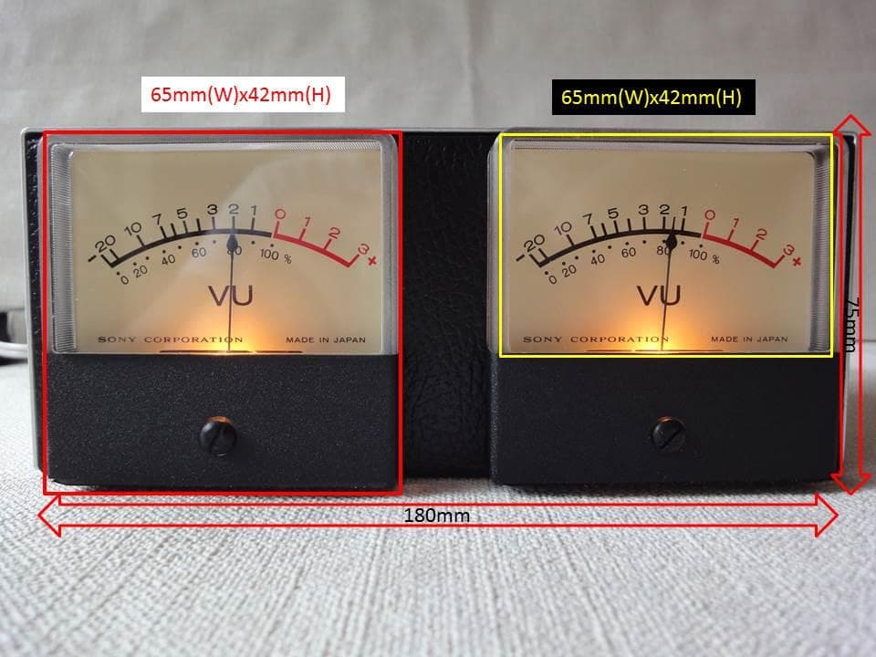 自作ステレオVUメーター223号機（SONYビンテージ中型）