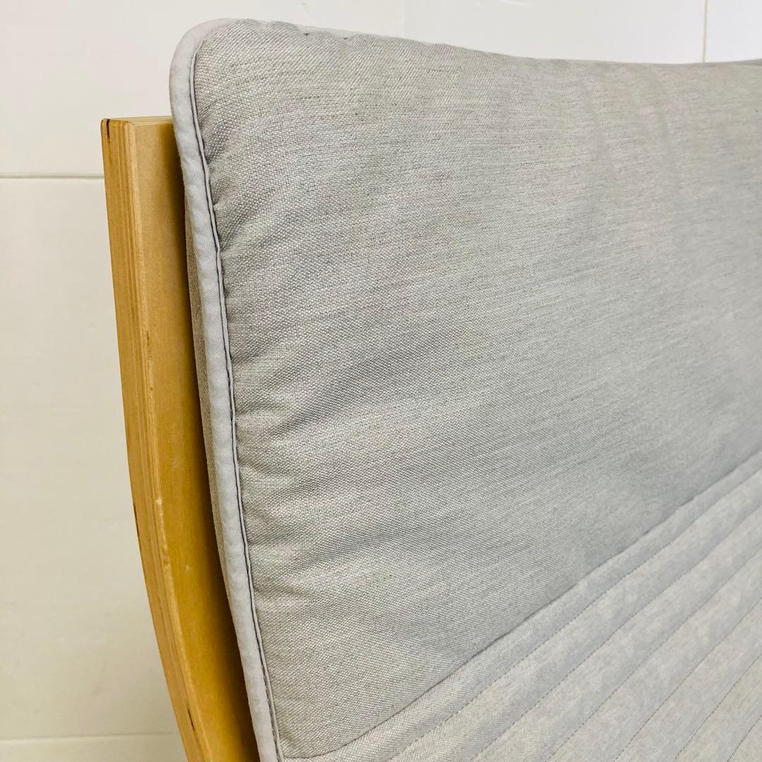 【大人気】IKEA イケア　ポエング　オットマン付き　クニーサ ライトベージュ