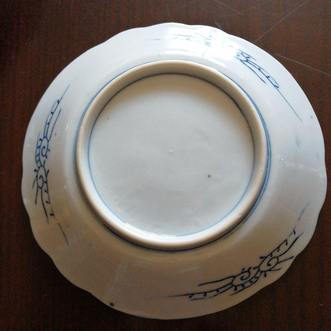 伊万里　染付三方輪花丸皿　11枚　15.5cm　明治～昭和初期