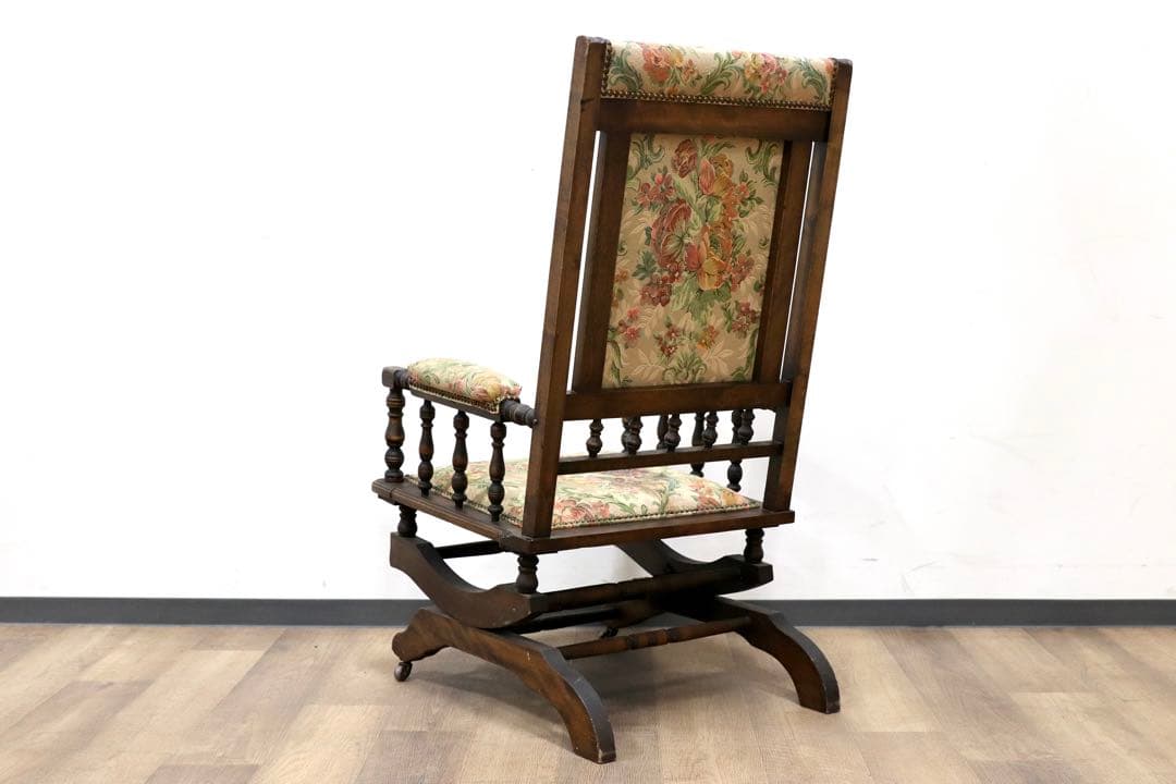 GMGN471○英国 イギリス アンティーク ロッキングチェア 揺り椅子 ラウン