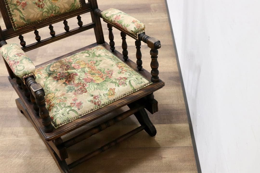 GMGN471○英国 イギリス アンティーク ロッキングチェア 揺り椅子 ラウン