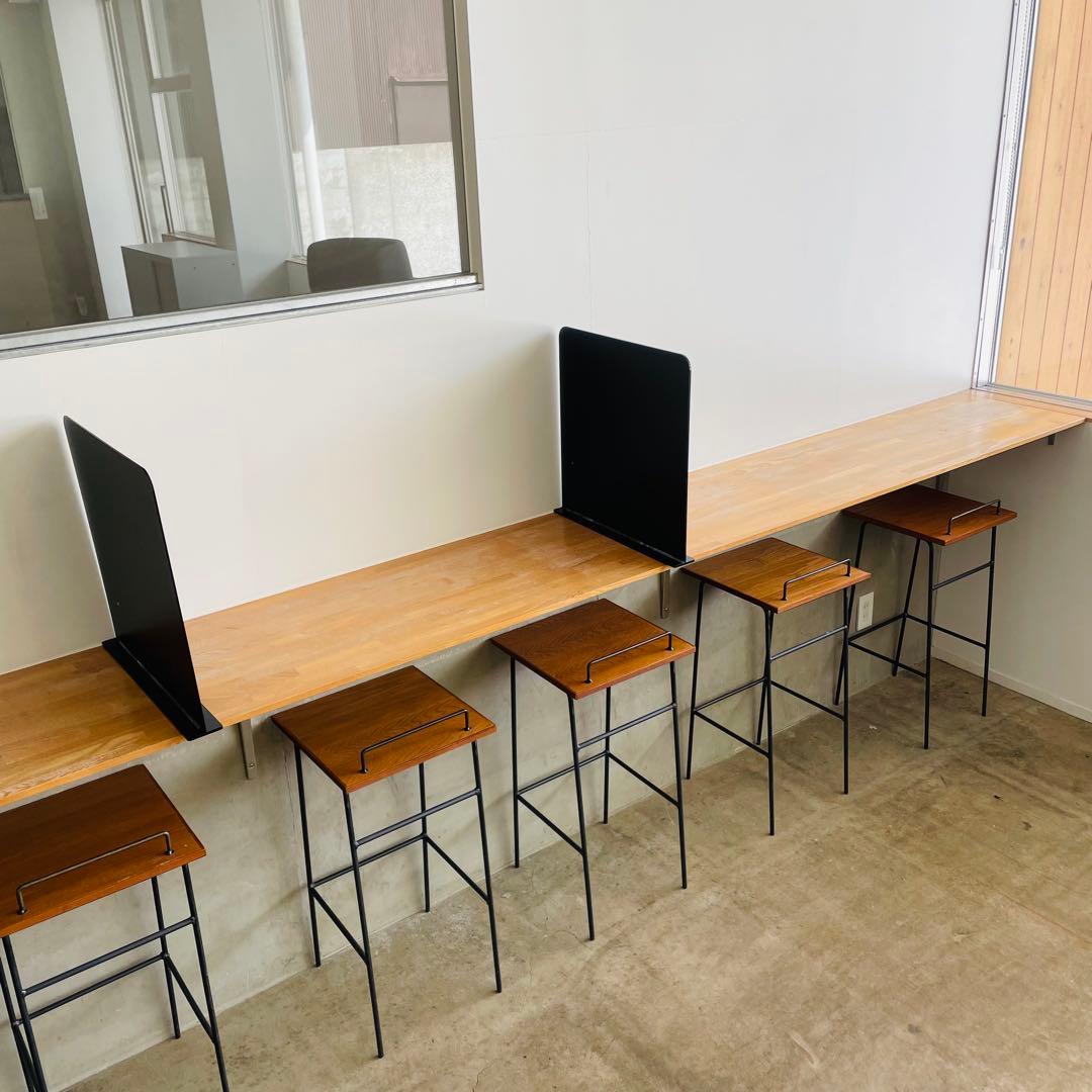 a.depeche カウンタースツール 2脚セット 木製×アイアン❺❻