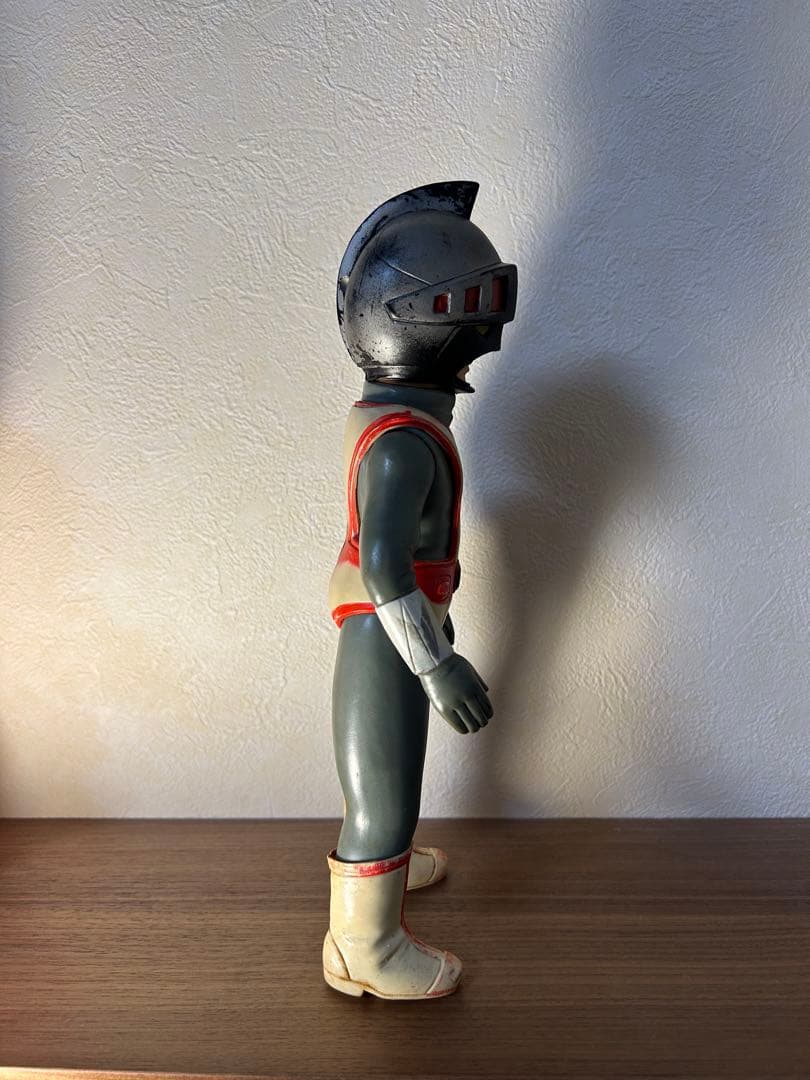 【当時物】シルバー仮面　面とれ　ソフビ