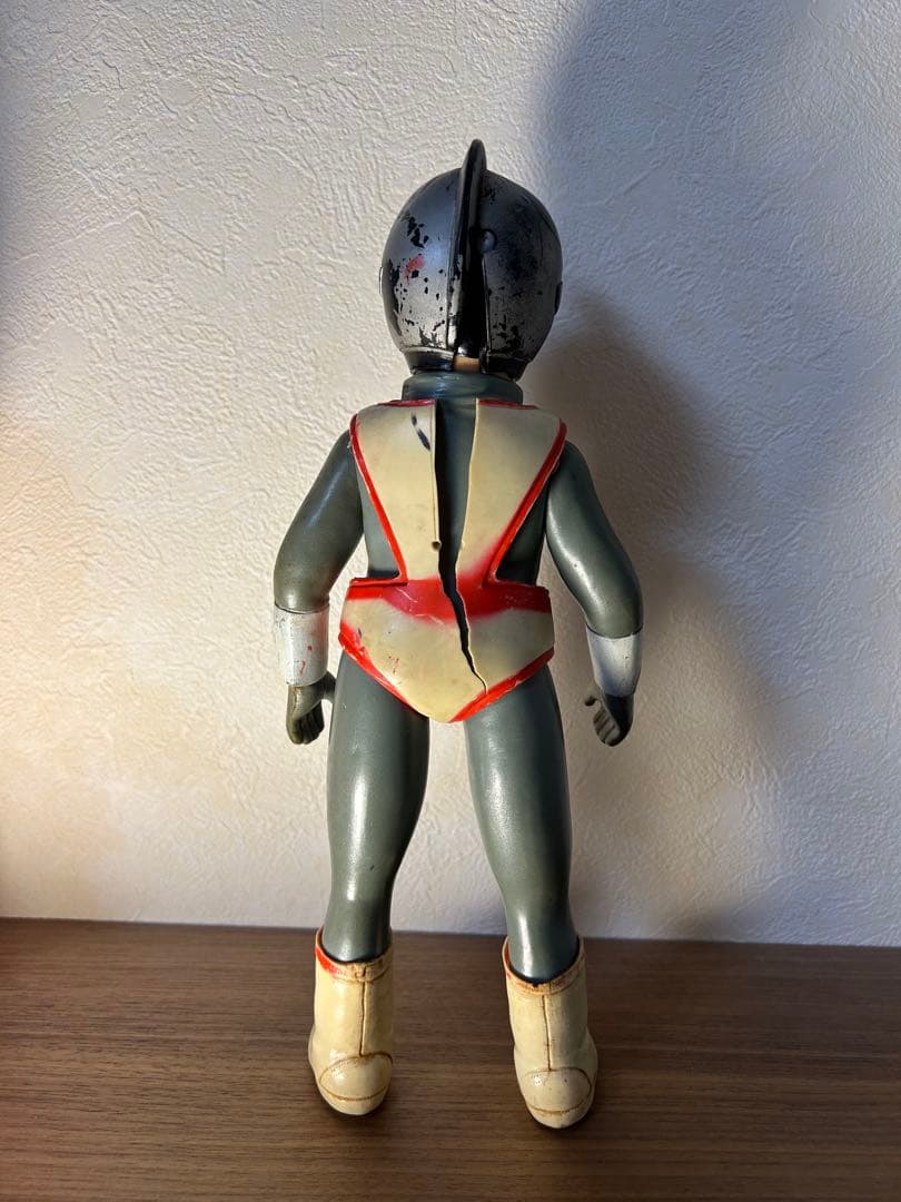 【当時物】シルバー仮面　面とれ　ソフビ