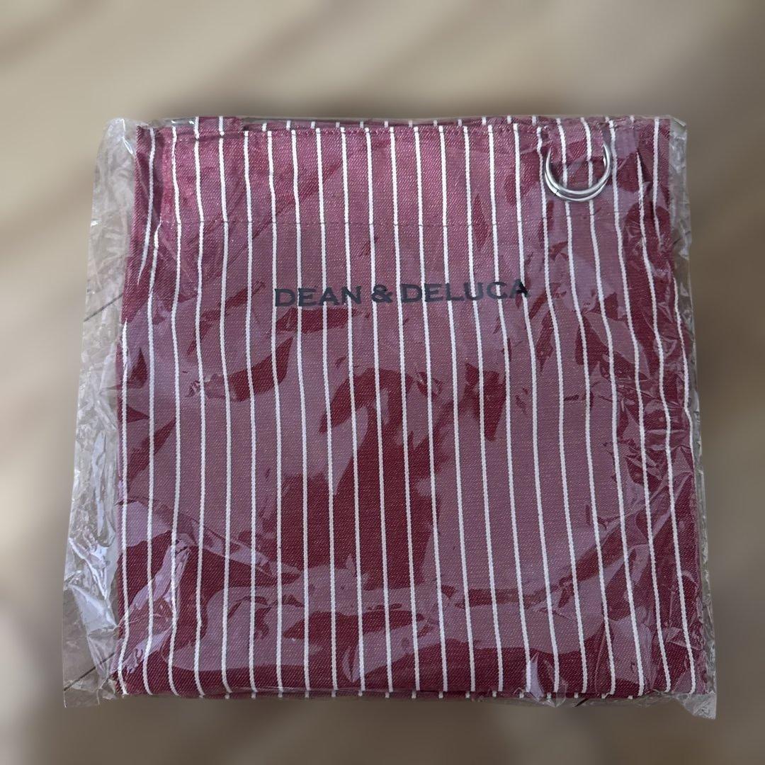 DELUCAフルエプロン　レッドストライプ