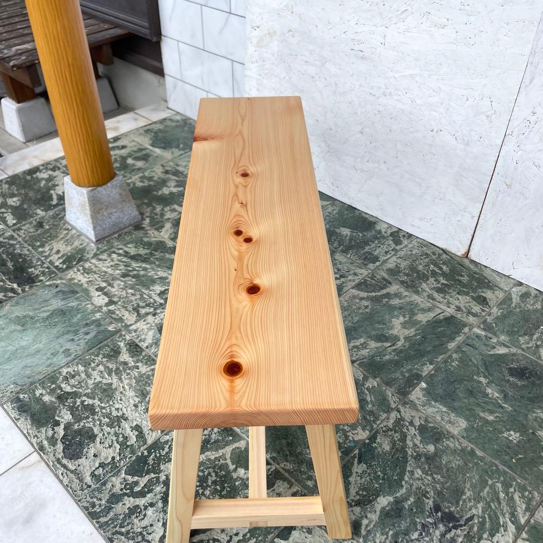 国産ひのき　ダイニングベンチ　チェアー　木製ベンチ