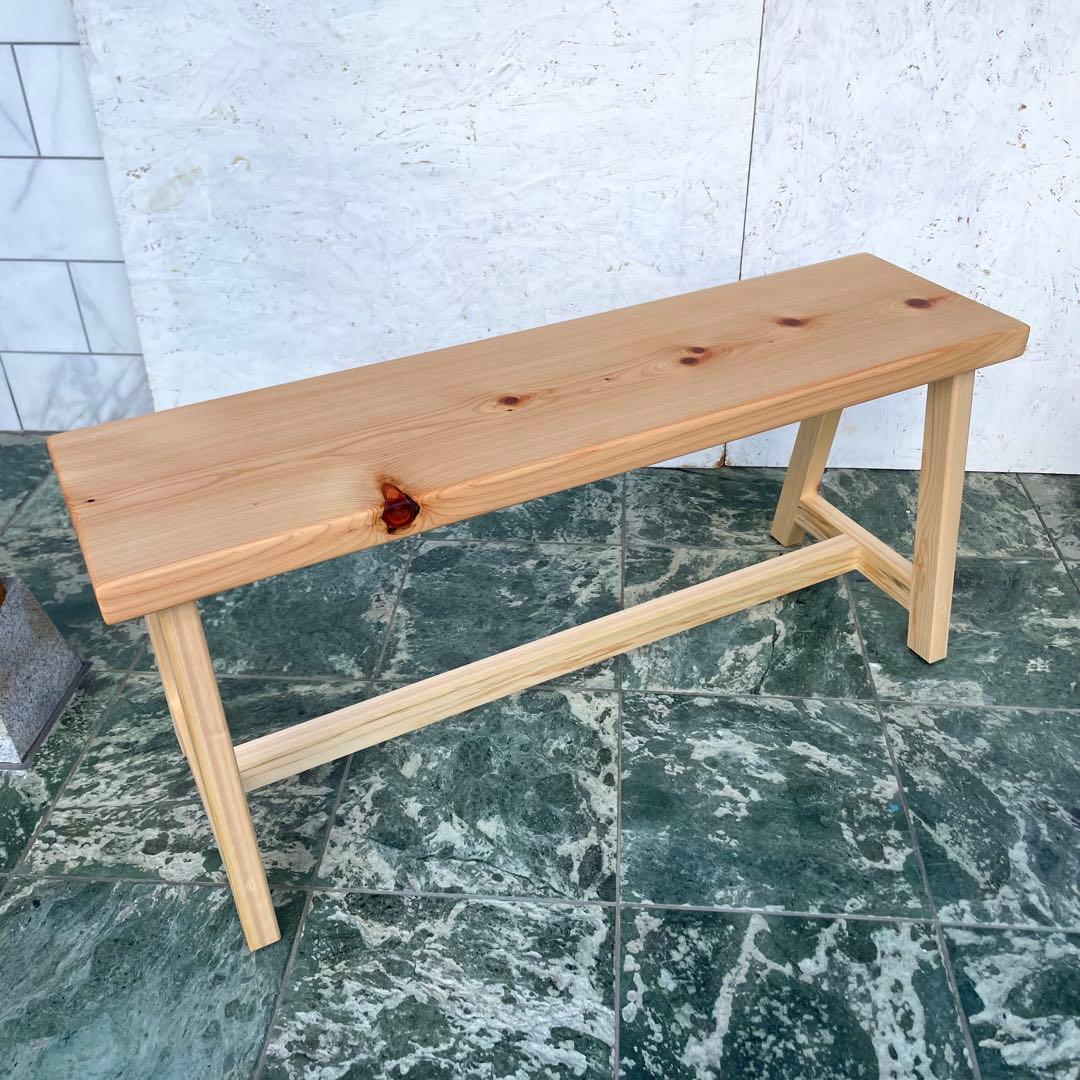 国産ひのき　ダイニングベンチ　チェアー　木製ベンチ