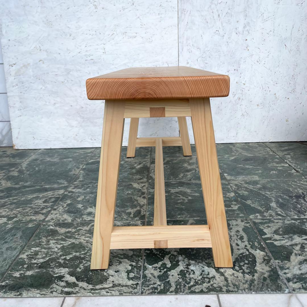 国産ひのき　ダイニングベンチ　チェアー　木製ベンチ