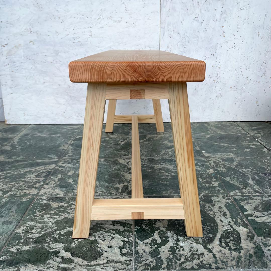 国産ひのき　ダイニングベンチ　チェアー　木製ベンチ