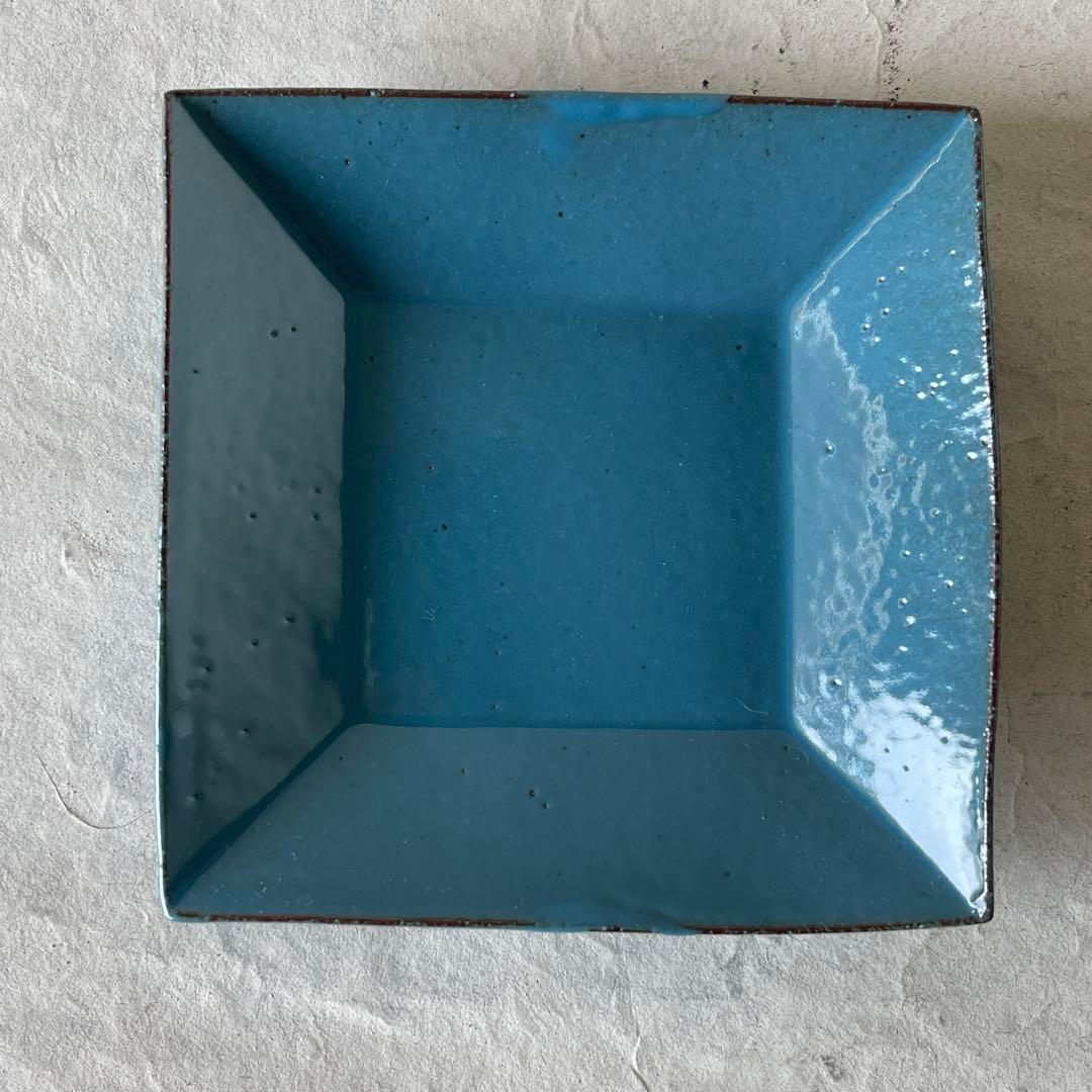 【新品未使用】　陶芸家三笘修　青釉小皿2枚セット　茶道具